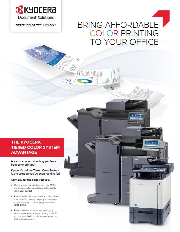 Kyocera Software Cost Control And Security Tiered Color Monitor Data Sheet Thumb, MBM Business Systems, Kyocera, Copystar, HP, KIP, New York, New Jersey, Connecticut, NY, NJ, CT,PA, Dealer, Reseller, Copier, Printer, MFP