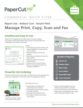 Commercial Flyer Cover, Papercut MF, MBM Business Systems, Kyocera, Copystar, HP, KIP, New York, New Jersey, Connecticut, NY, NJ, CT,PA, Dealer, Reseller, Copier, Printer, MFP